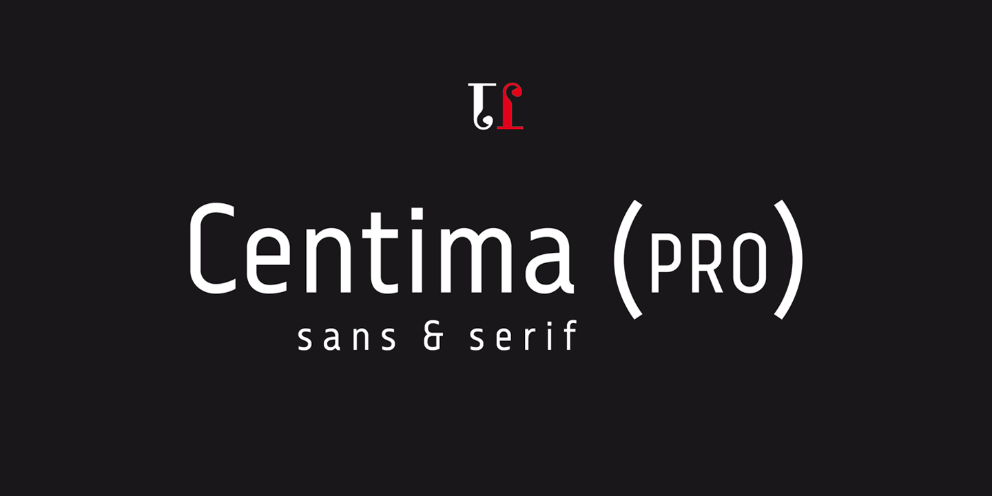 Przykład czcionki Centima Pro